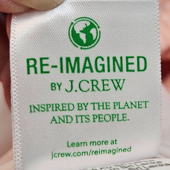 J. Crew Linen Blend Capris Pants Size 14 Striped Pull-On Drawstring Peach - Picture 6 of 10